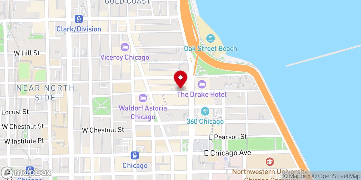 Map showing location of 100 East Walton Condominium