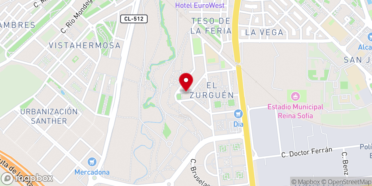 Map showing location of Capilla de la Sagrada Familia (El Zurguén)