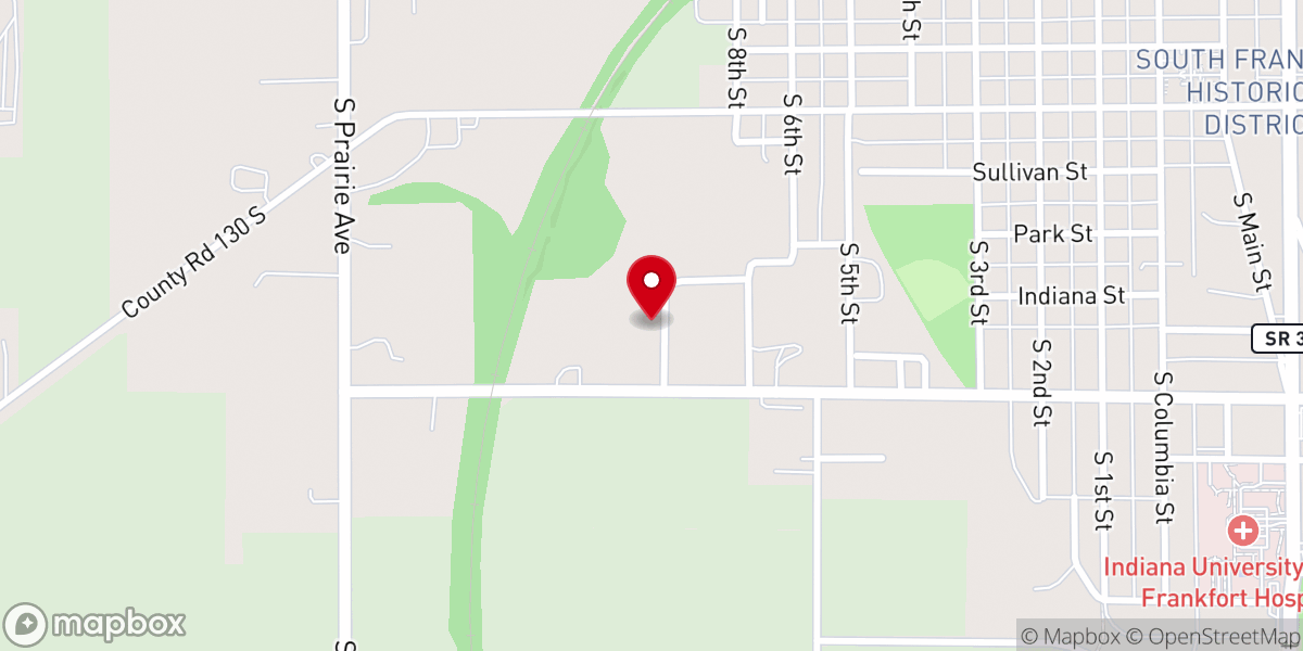 Map showing location of Frankfort Camp Ministries