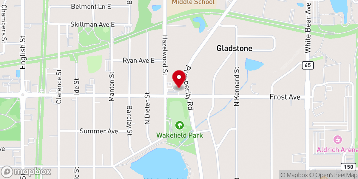 Map showing location of Cross Lutheran Church (ELCA)