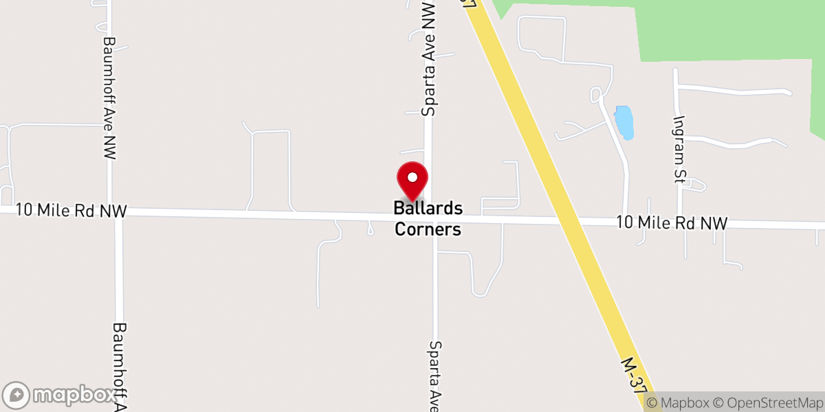 Map showing location of Ballard Church of Christ