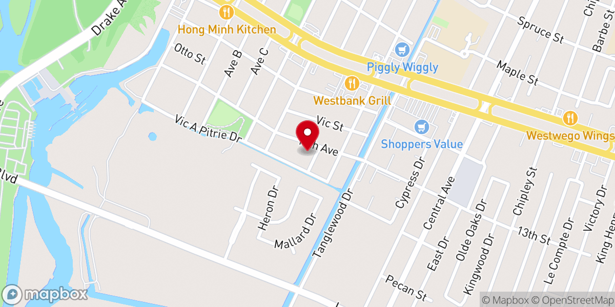 Map showing location of Greater Zionfield Family Worship Center