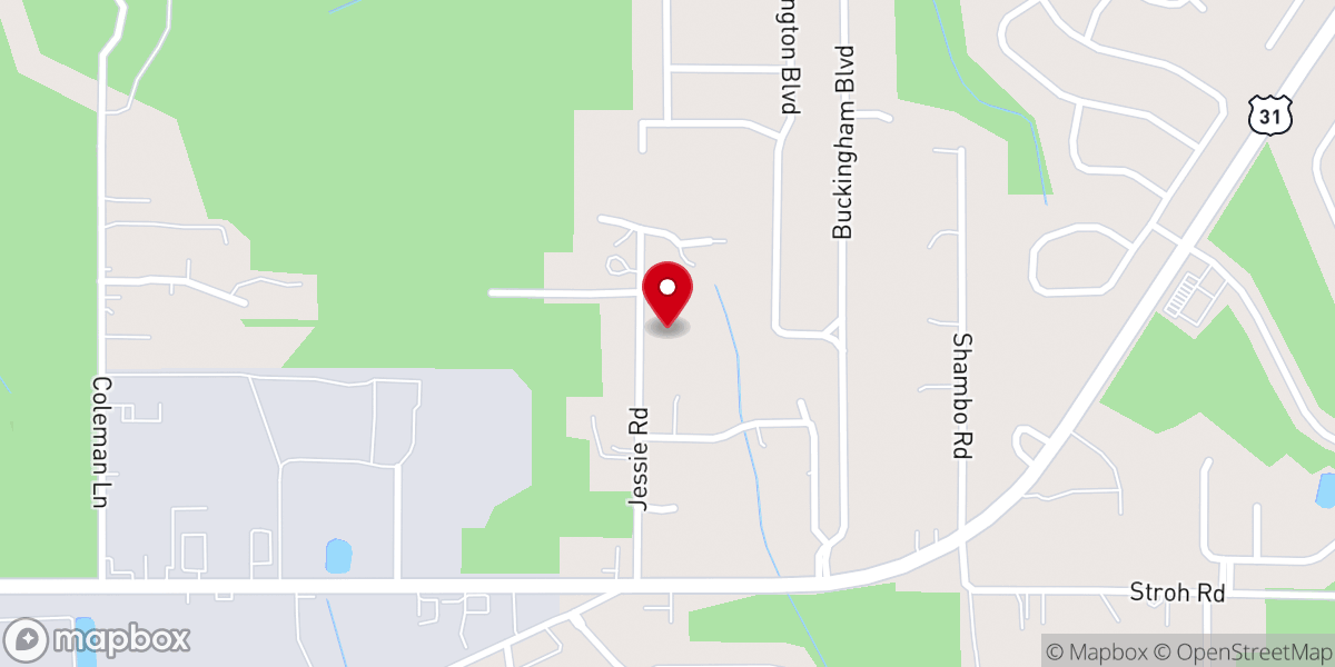 Map showing location of St John Baptist Church