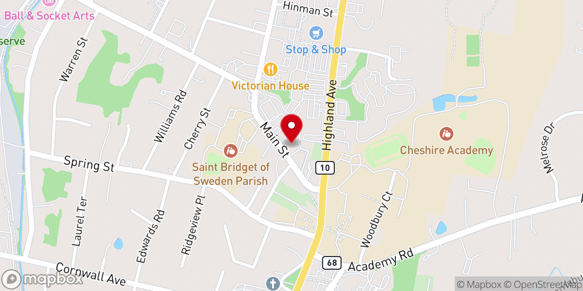 Map showing location of White Oak Baptist Church