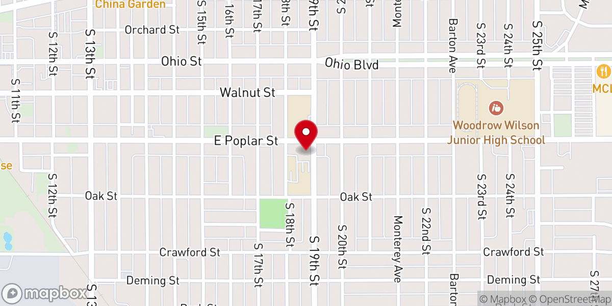 Map showing location of St Patrick Catholic Church