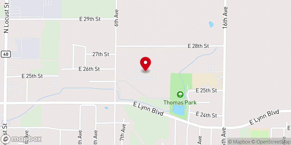 Map showing location of Living Word Christian Center of Illinois Inc
