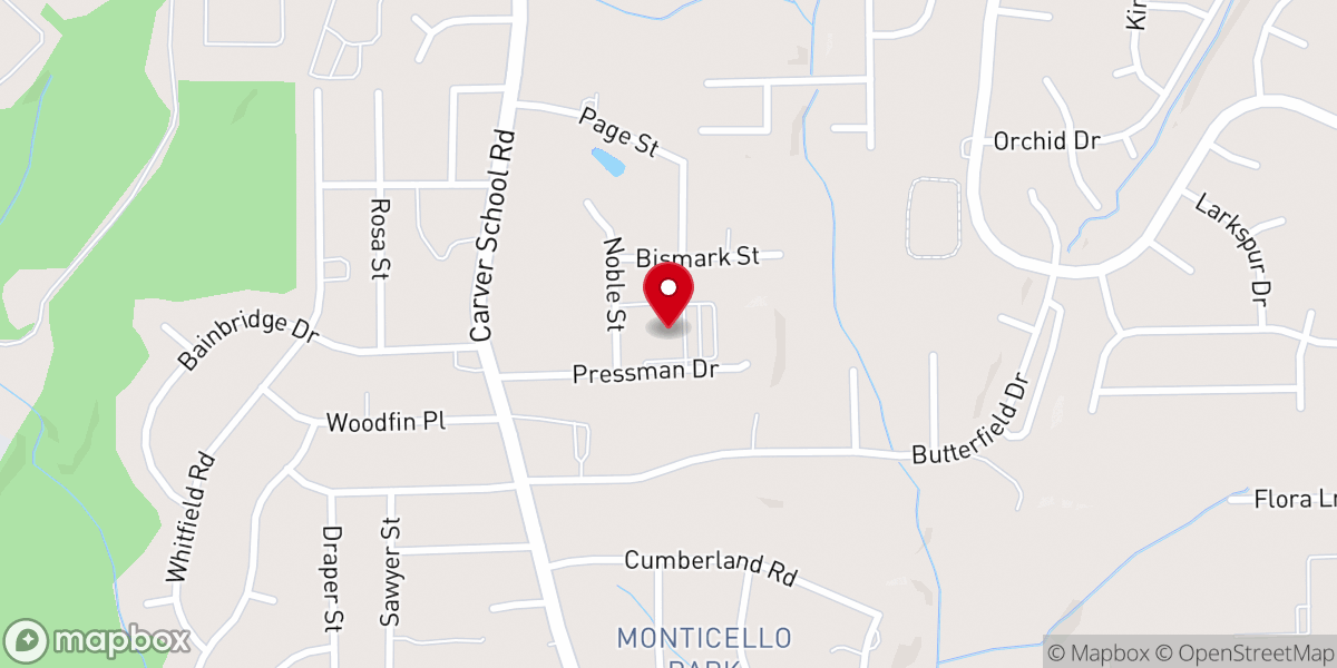 Map showing location of St. Stephen Missionary Baptist Church