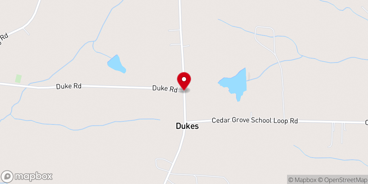 Map showing location of Community Chapel Church