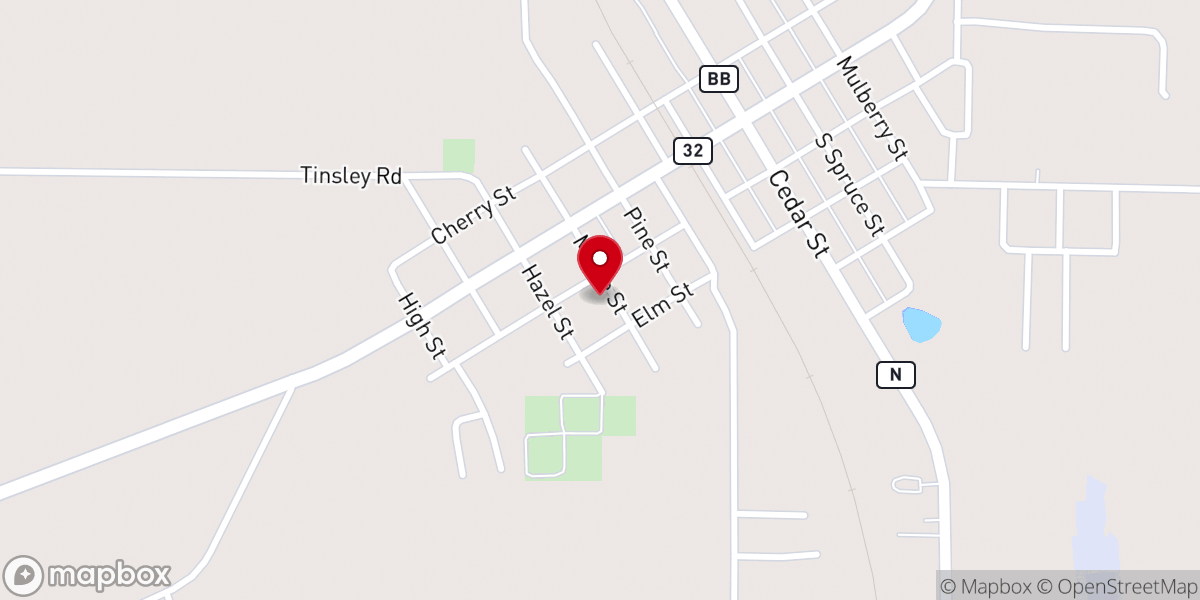 Map showing location of St. John the Apostle Catholic Church