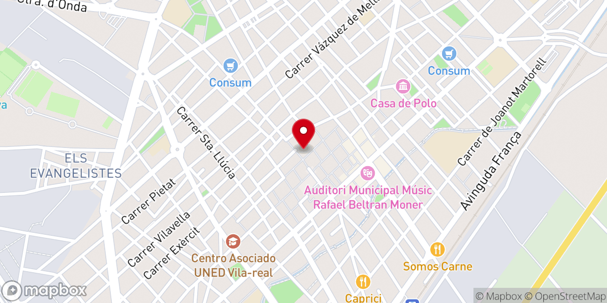 Map showing location of Iglesia Arciprestal. Parroquia de San Jaime Apóstol