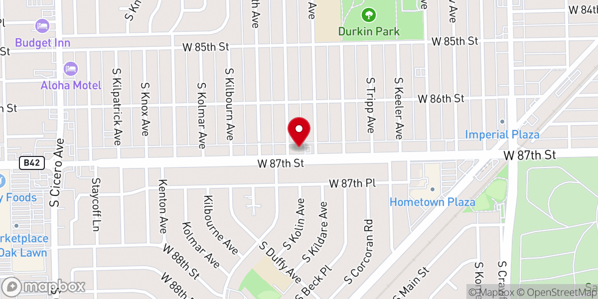 Map showing location of Hometown Christian Church
