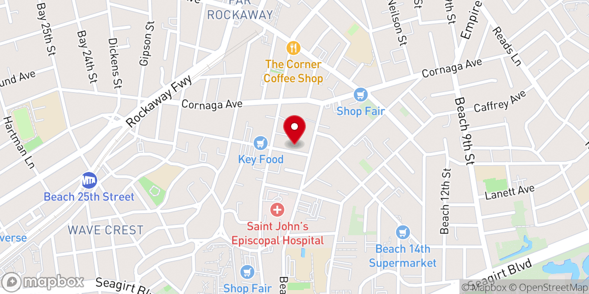 Map showing location of St Mary's Star of the Sea