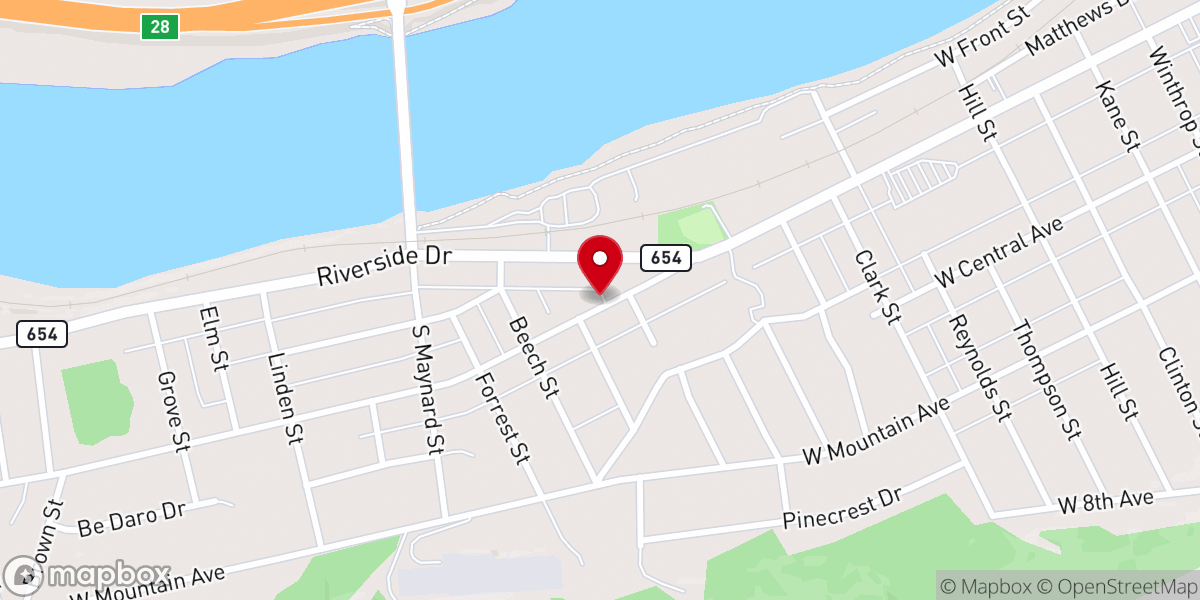 Map showing location of Visitation Church