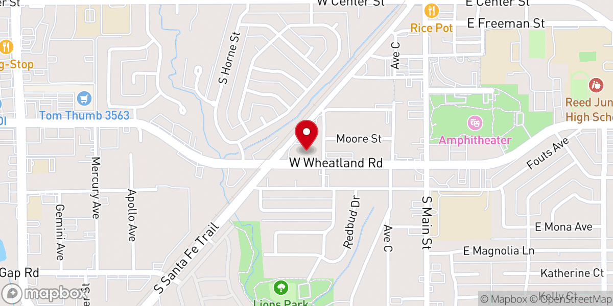 Map showing location of Duncanville's First Baptist Church