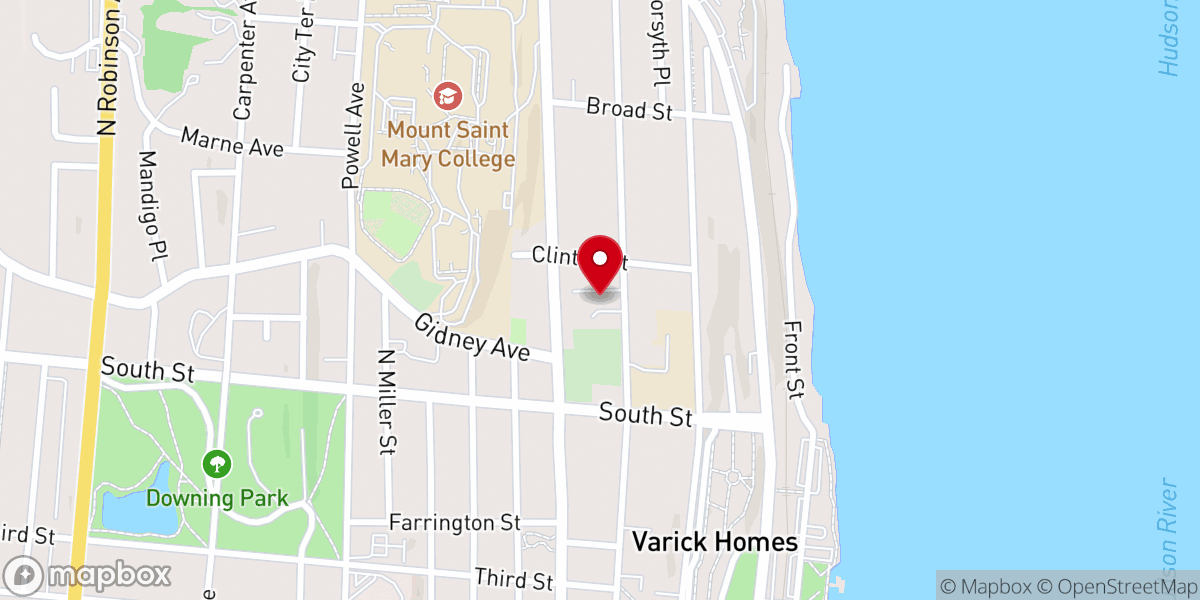 Map showing location of Congregation Agudas Achim