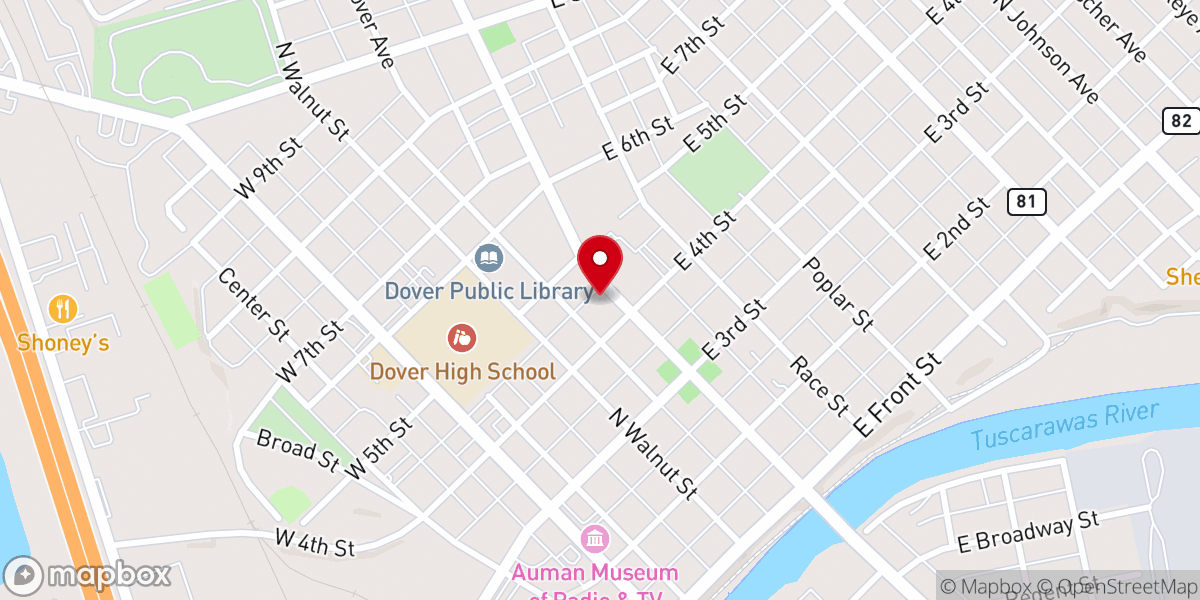 Map showing location of Memorial Hall