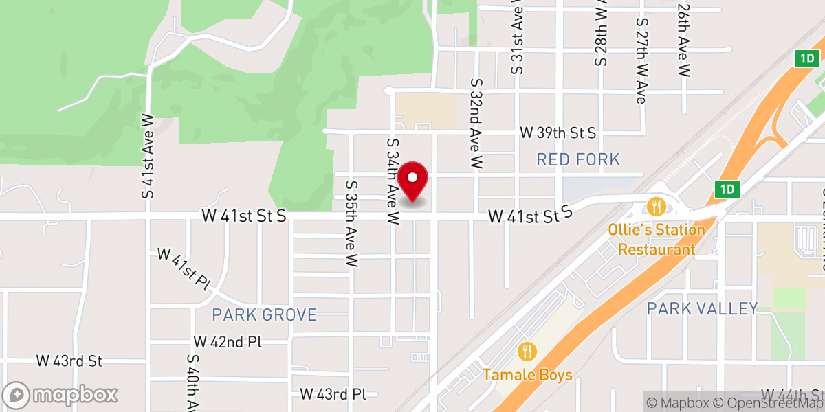 Map showing location of Red Fork Church of God