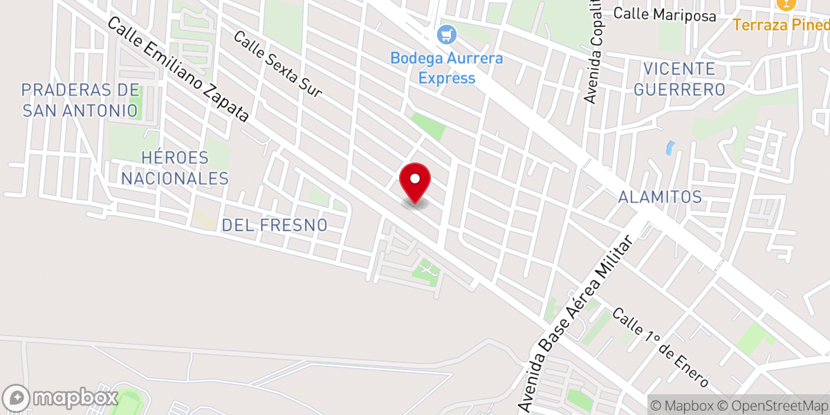 Map showing location of Centro Cristiano Pentecostes