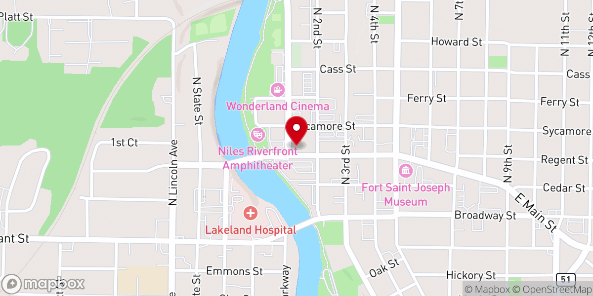 Map showing location of St. Boniface Lutheran Church