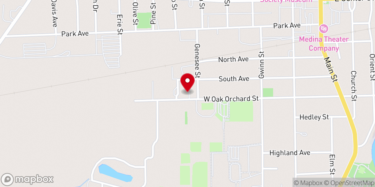 Map showing location of Glad Tiding Baptist Church