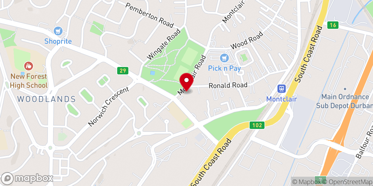 Map showing location of Old Apostolic Church