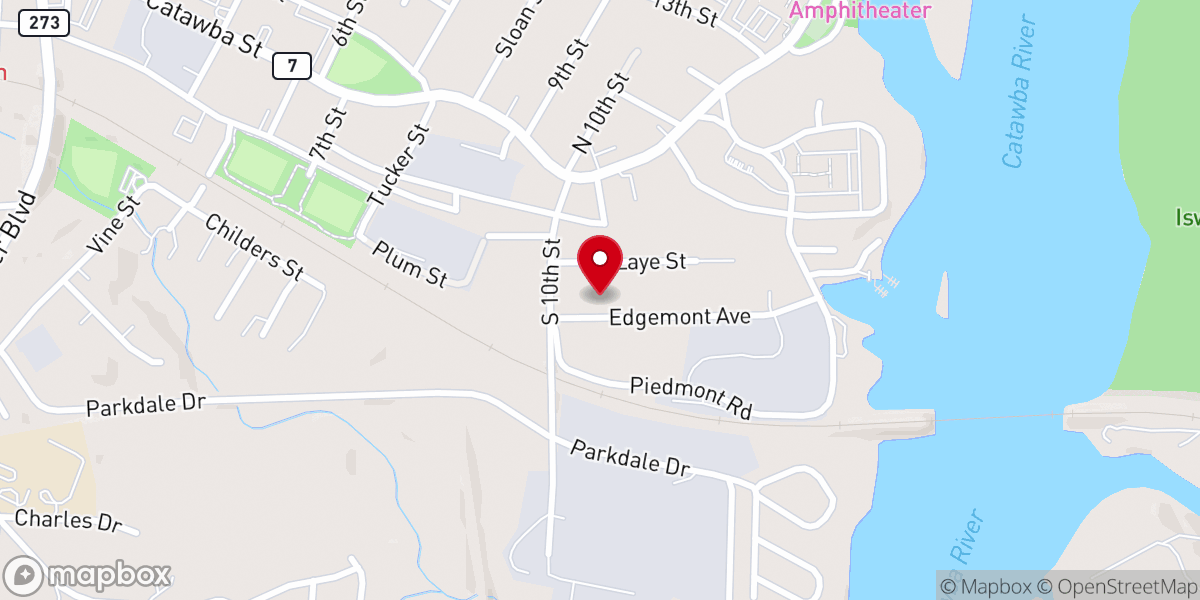 Map showing location of East Belmont Free Will Baptist