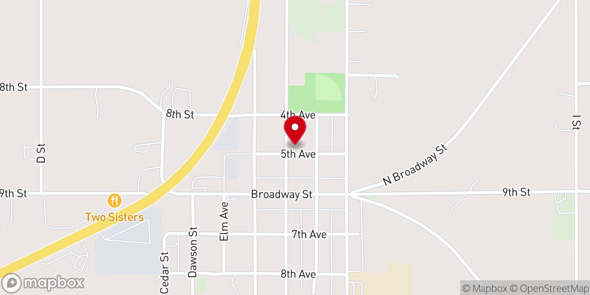 Map showing location of Kirkwood Memorial Presbyterian Church