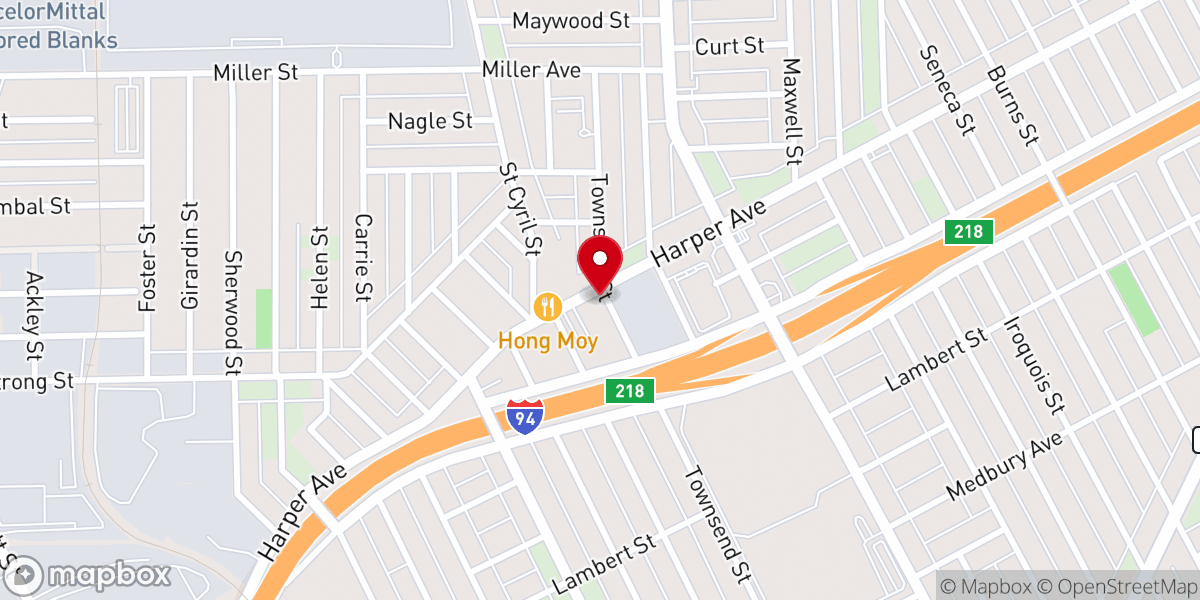 Map showing location of New Mount Zion Church of God in Christ