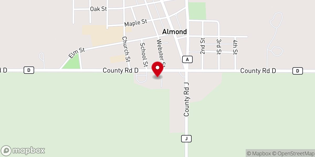 Map showing location of St John Lutheran Church