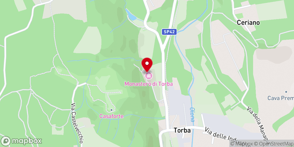 Map showing location of Monastero di Torba