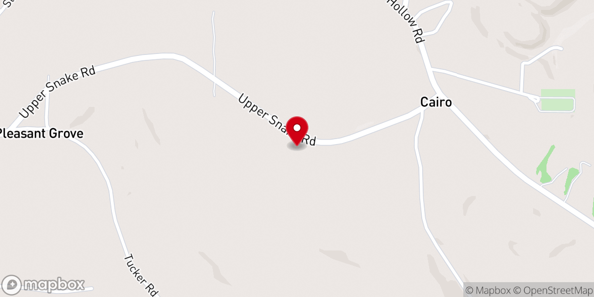 Map showing location of Elk River Baptist Church