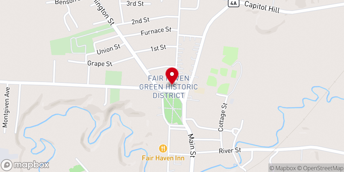Map showing location of First Congregational Church of Fair Haven, UCC