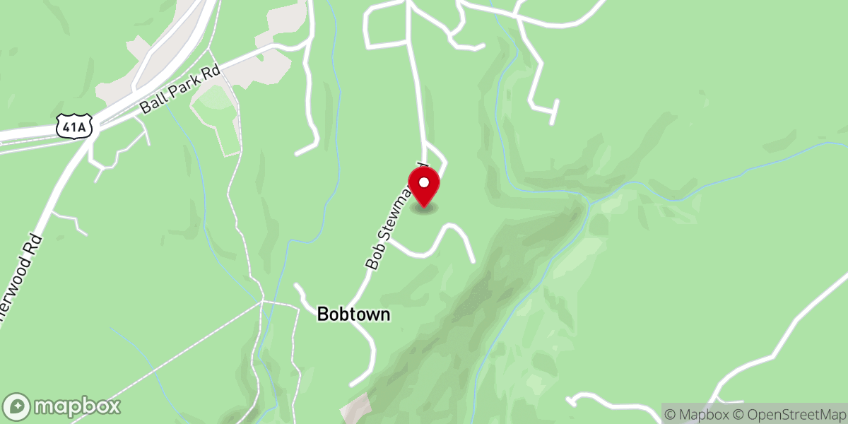 Map showing location of Sewanee Cumberland Presbyterian Church