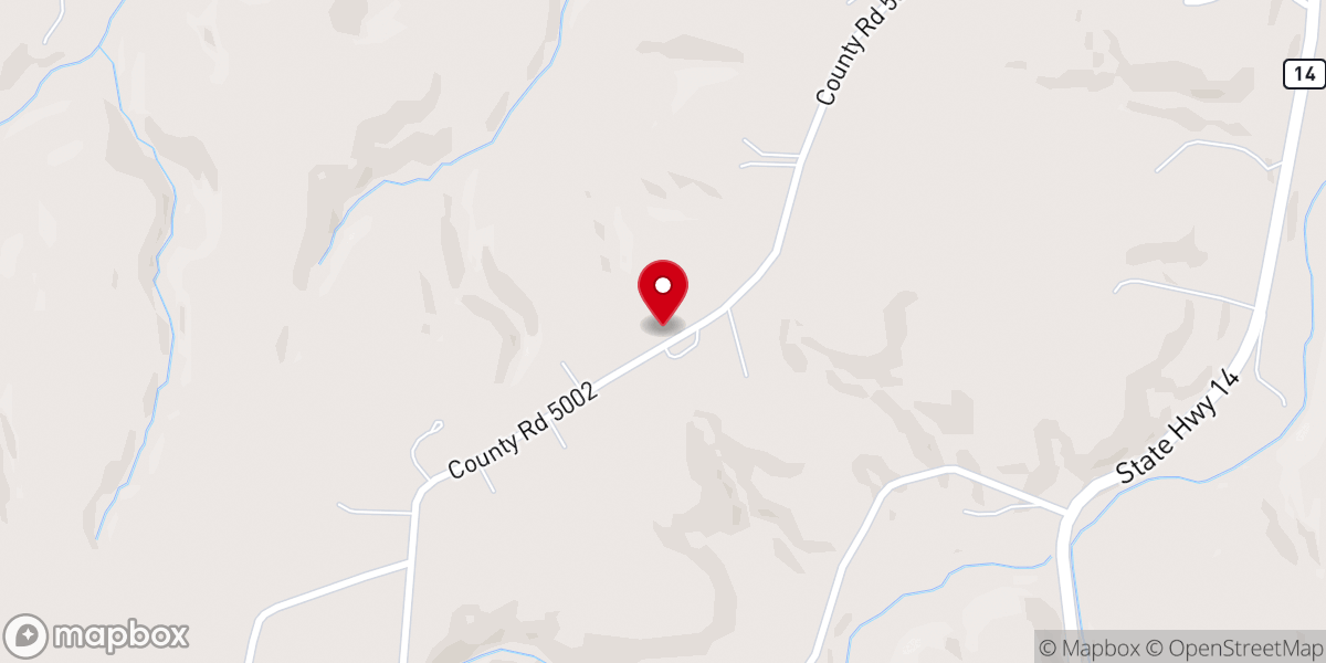 Map showing location of Brown Church