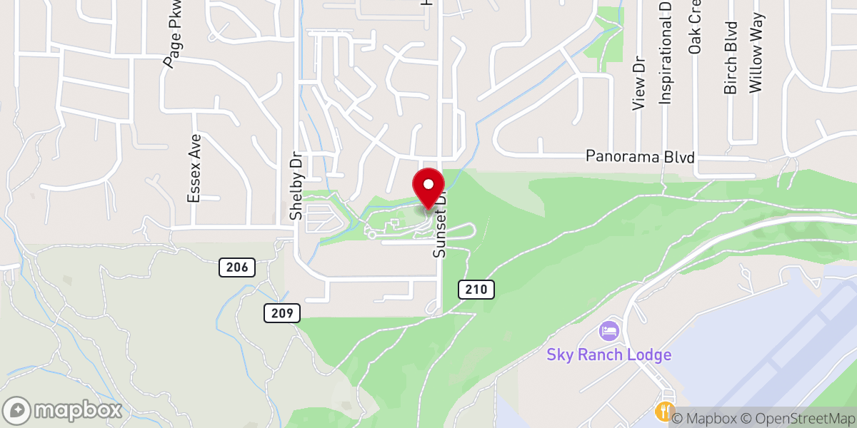 Map showing location of Sunset Park