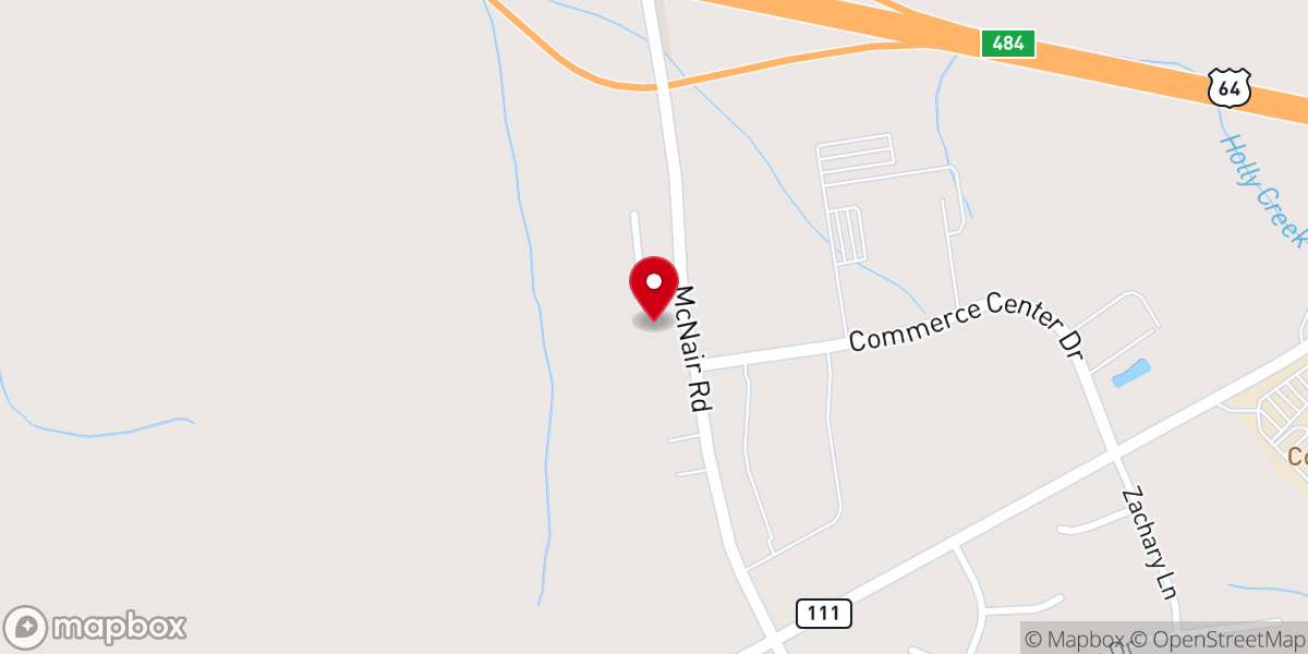 Map showing location of St James Temple Baptist Church
