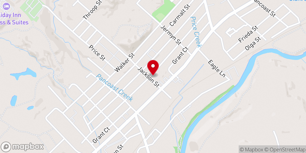 Map showing location of Dickson City Community Church