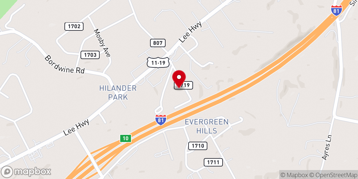Map showing location of Suburban Christian Church