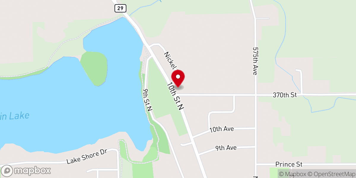 Map showing location of Lakeview Gospel Church