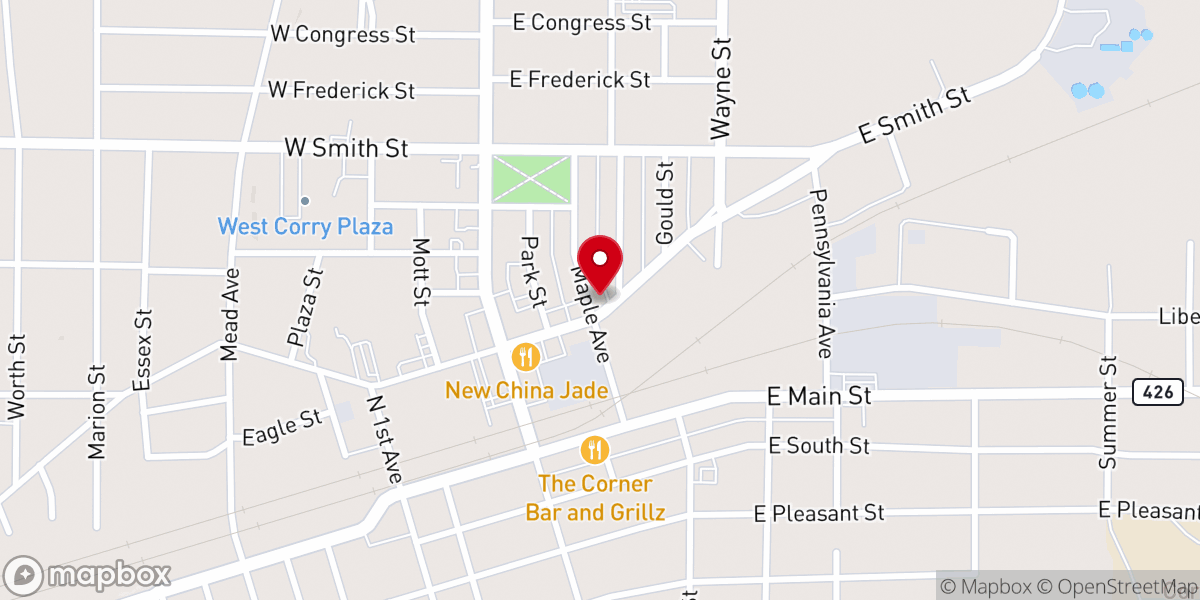Map showing location of Salt Church