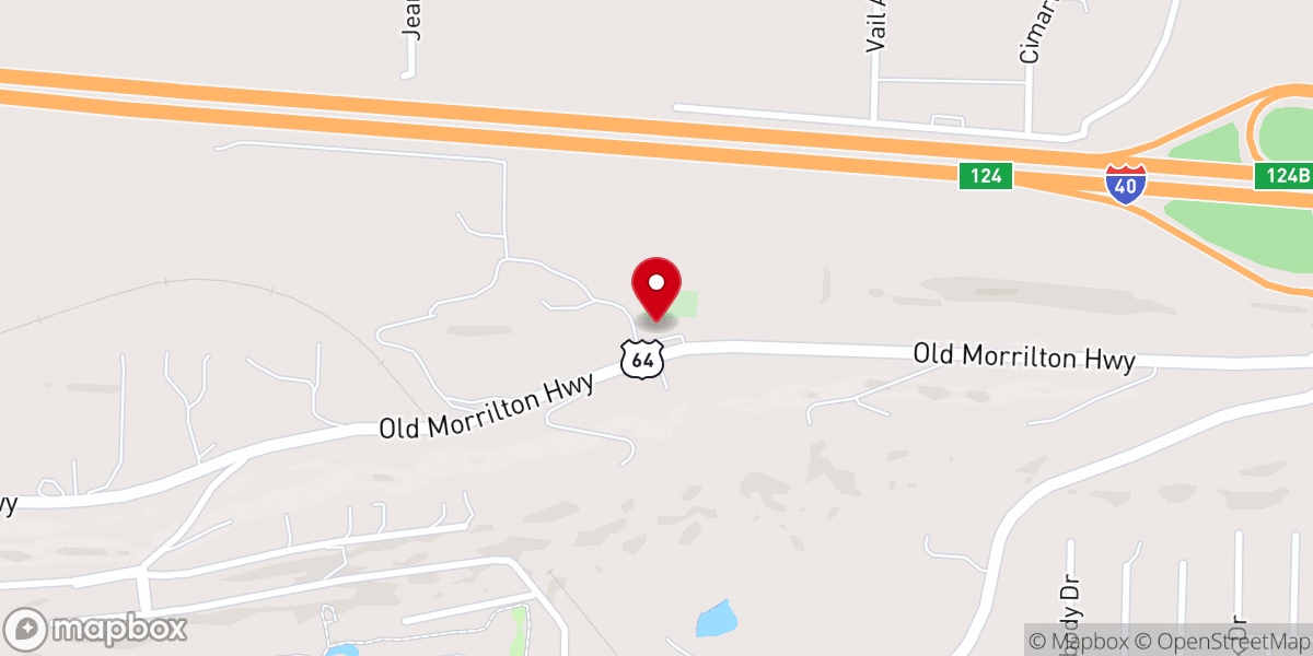 Map showing location of Cadron Ridge Baptist Church