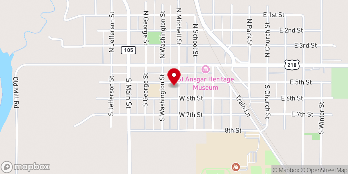 Map showing location of Immanuel Lutheran Church