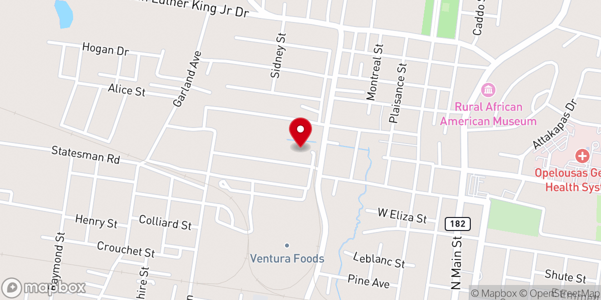 Map showing location of New Bethel Church