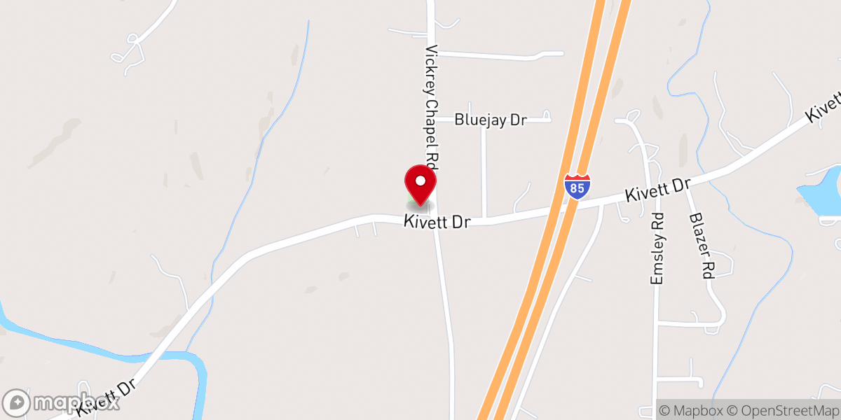 Map showing location of Vickrey Chapel Church