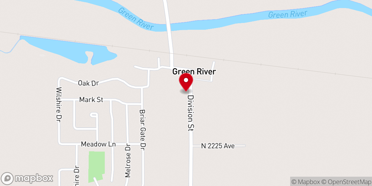 Map showing location of Green River United Methodist Church