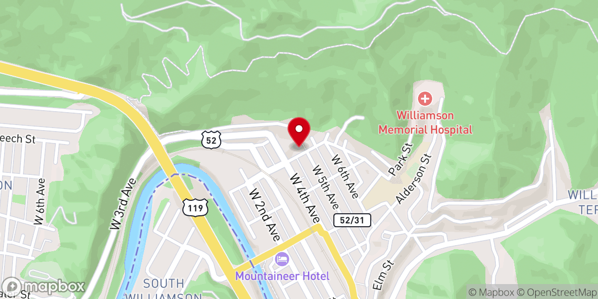 Map showing location of St. Paul's Episcopal Church