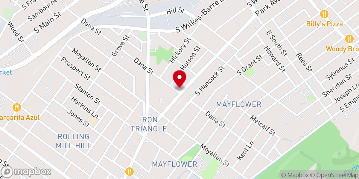 Map showing location of St Anthony St George Maronite Church