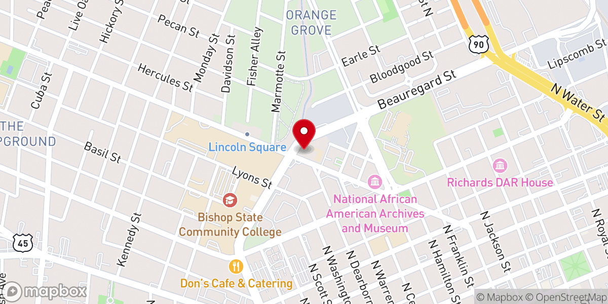 Map showing location of Metropolitan A.M.E. Church
