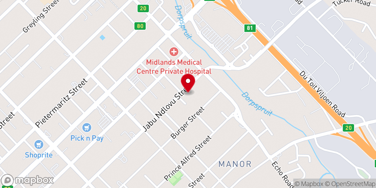 Map showing location of ASSEMBLIES OF GOD