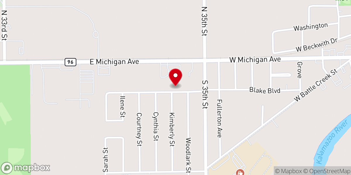 Map showing location of Healing Wings Ministries